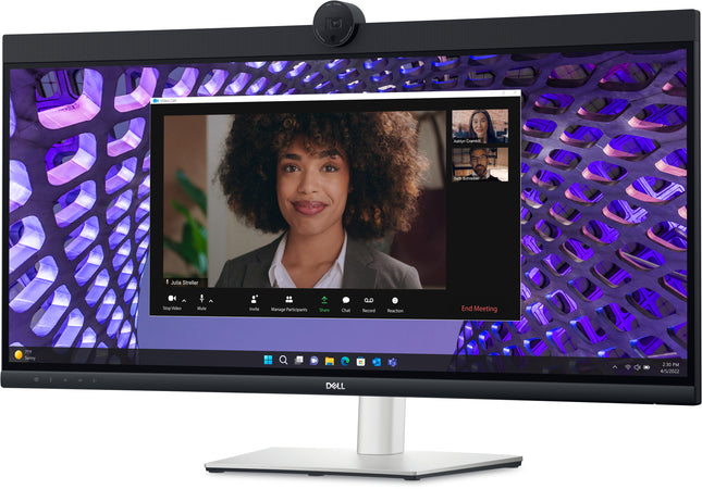 Dell P3424WEB 34" Class Webcam UW-QHD Curved Screen LED Monitor - 21:9 - Black, Silver - 34.1" Viewable - In-plane Switching (IPS) Technology - LED Backlight - 3440 x 1440 - 1.07 Billion Colors - 300 Nit - 5 ms - 60 Hz Refresh Rate - Speakers - USB T...