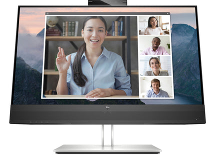 HP E24mv G4 24" Class Webcam Full HD LCD Monitor - 16:9 - Black, Silver - 23.8" Viewable - In-plane Switching (IPS) Technology - 1920 x 1080 - 250 Nit - 5 ms - 60 Hz Refresh Rate - Speakers - Tilt, Swivel, Height, Pivot - HDMI - VGA - DisplayPort - U...