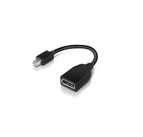 Lenovo Mini-DisplayPort to DisplayPort Adapter - 6.69" DisplayPort/Mini DisplayPort A/V Cable for Monitor, Audio/Video Device - First End: 1 x Mini DisplayPort Digital Audio/Video - Male - Second End: 1 x 20-pin DisplayPort Digital Audio/Video - Male - 1
