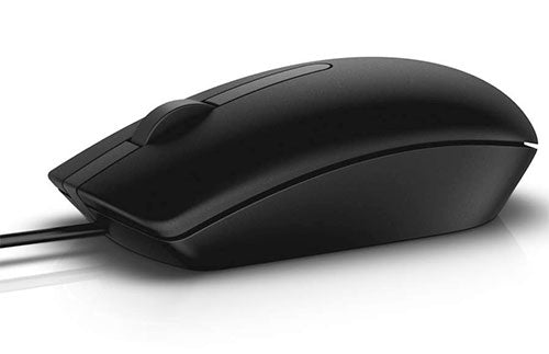 Dell Optical Mouse-MS116-Black - Optical - Cable - Black - USB - 1000 dpi - Scroll Wheel - 3 Button(s) - 1 Each