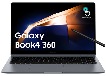 Samsung Galaxy Book4 360 NP754QGK-KG1US laptop Intel Core 7 150U Hybrid (2-in-1) 39.6 cm (15.6") Touchscreen Full HD 16 GB LPDDR5x-SDRAM 512 GB SSD Wi-Fi 6E (802.11ax) Windows 11 Home Grey