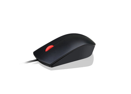 Lenovo Essential USB Mouse - Optical - Cable - Black - USB - 1600 dpi - Scroll Wheel - 3 Button(s) - Symmetrical - 1 Each