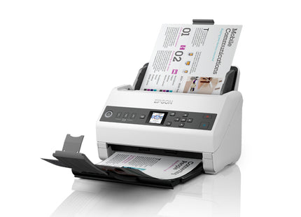 Epson DS-730N Sheetfed Scanner - 600 dpi Optical - 8-bit Color - 8-bit Grayscale - 40 ppm (Mono) - 40 ppm (Color) - Duplex Scanning - USB