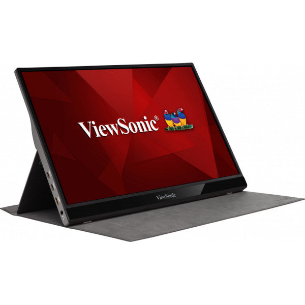 ViewSonic 15.6 Inch 1080p Portable Monitor with 2 Way Powered 60W USB C, IPS, Eye Care, Dual Speakers, Built in Stand with Smart Cover (VG1655) - 15.6" Portable Monitor - In-plane Switching (IPS) Technology - 1920 x 1080 - 16.2 Million Colors - 250 N...