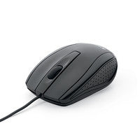 Verbatim Corded Optical Mouse - Black - Optical - Cable - Black - Scroll Wheel - 1 Each