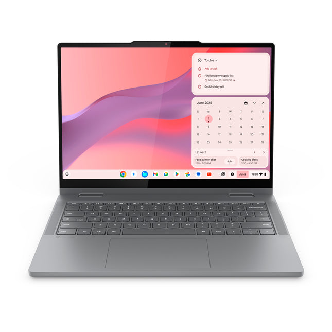 Lenovo Chrome 2in1 14IRU10 Intel Core 5 120U Chromebook 35.6 cm (14") Touchscreen WUXGA 8 GB LPDDR5-SDRAM 256 GB SSD Wi-Fi 6E (802.11ax) ChromeOS English Grey