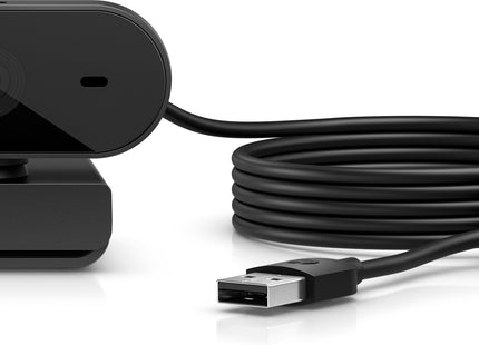 HP 325 Webcam - USB Type A - 1920 x 1080 Video - 66° Angle - Microphone - For Notebook, Monitor