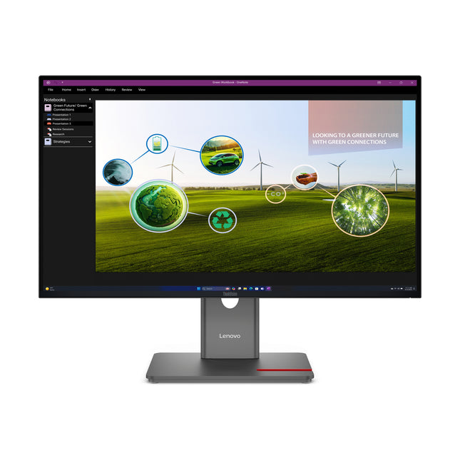 Lenovo ThinkVision P27Q-40 27" Class WQHD LED Monitor - 16:9 - Eclipse Black - 27" Viewable - In-plane Switching (IPS) Technology - WLED Backlight - 2560 x 1440 - 1.07 Billion Colors - 350 Nit - 4 ms - 120 Hz Refresh Rate - USB Type-C - HDMI - Displa...
