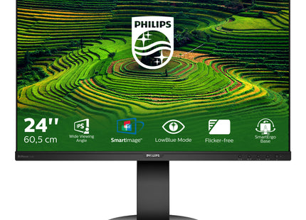 Philips 241B8QJEB 24" Class Full HD LCD Monitor - 16:9 - Black - 23.8" Viewable - In-plane Switching (IPS) Technology - WLED Backlight - 1920 x 1080 - 16.7 Million Colors - Adaptive Sync - 250 Nit - 5 ms - 60 Hz Refresh Rate - Speakers - Height, Tilt...