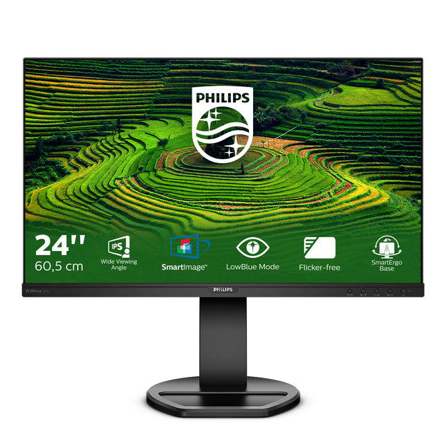 Philips 241B8QJEB 24" Class Full HD LCD Monitor - 16:9 - Black - 23.8" Viewable - In-plane Switching (IPS) Technology - WLED Backlight - 1920 x 1080 - 16.7 Million Colors - Adaptive Sync - 250 Nit - 5 ms - 60 Hz Refresh Rate - Speakers - Height, Tilt...