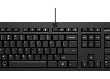 HP 125 Wired Keyboard - Cable Connectivity - USB Interface - English (US) - Chromebook, Notebook - PC - Plunger Keyswitch